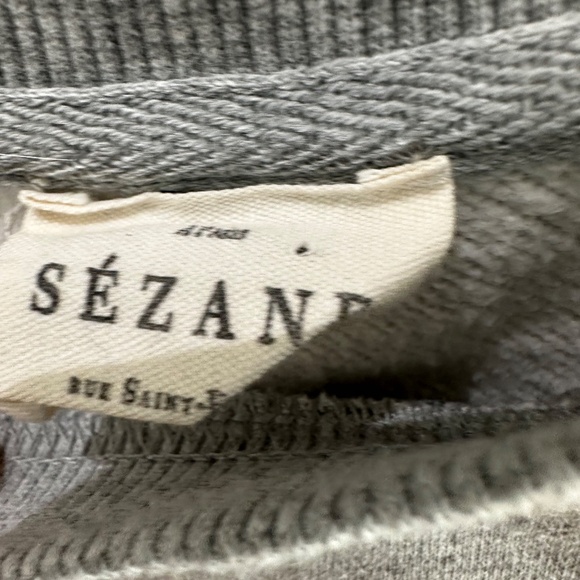 Sezane La Chamade Gray Sweatshirt Size M - Picture 6 of 10
